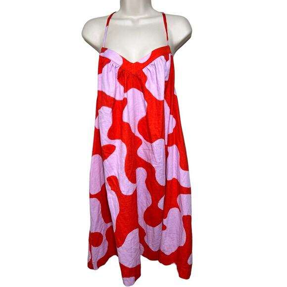 Ava & Viv Spaghetti Straps Tunic Dress Criss Cross Back Size X/14W Purple Orange - Picture 1 of 7